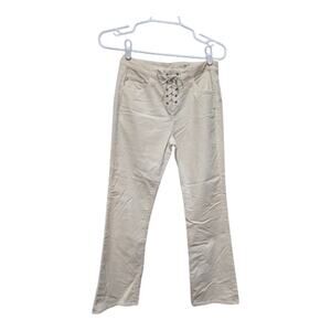 AG The Jodi Crop Lace-Up Jeans Size 27 High Rise Slim Flare Crop